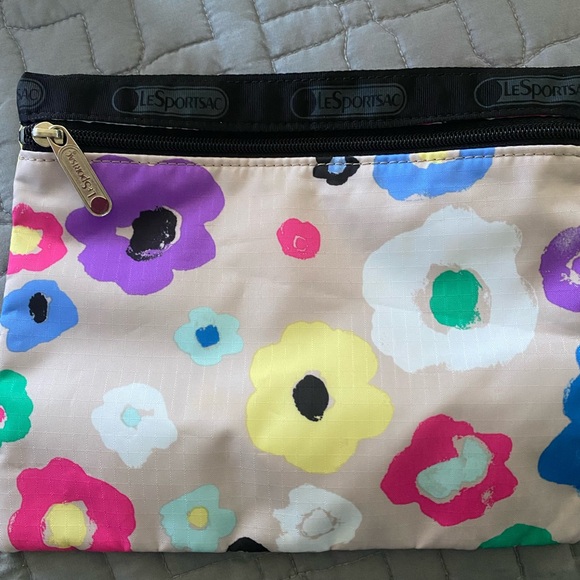 Lesportsac Floral Crossbody Bag - Black and Multicolor - Picture 2 of 2